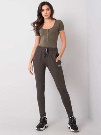 Ciemne khaki spodnie Luciana