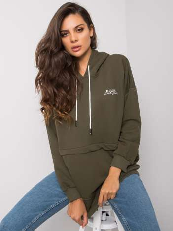 Khaki bluza z kapturem Edna