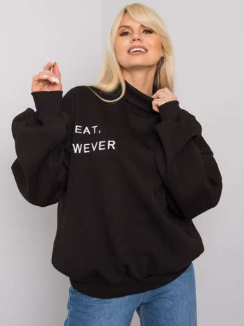 Černá zateplená oversized mikina Kelly.