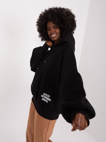 Hurt Czarna dresowa bluza oversize z kapturem Diego