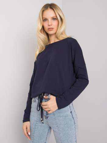 Die dunkelblaue Bluse Carla.