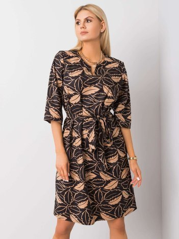 Schwarz-beige Kleid Luna.