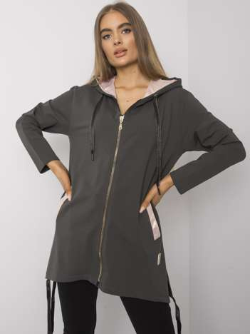 Dunkelkhaki Reißverschlussjacke Narissa.