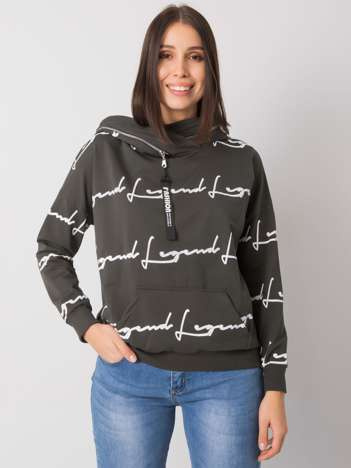 Dunkelkhaki Plus-Size Sweatshirt mit Tasche Jossy.