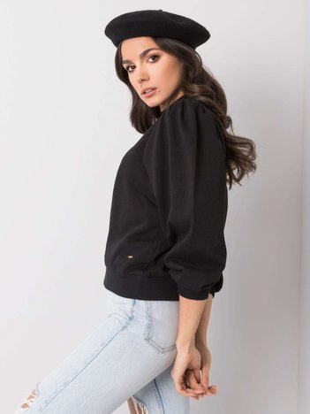 Schwarzer Hoodie Hattie, DU KENNST MICH NICHT.