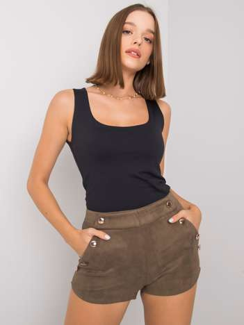 Khaki-Shorts mit Knöpfen Jaylah RUE PARIS.