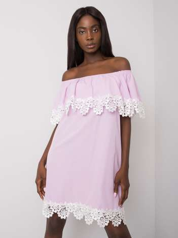 Helle lila Spanische Kleid mit Spitze von Lee.
