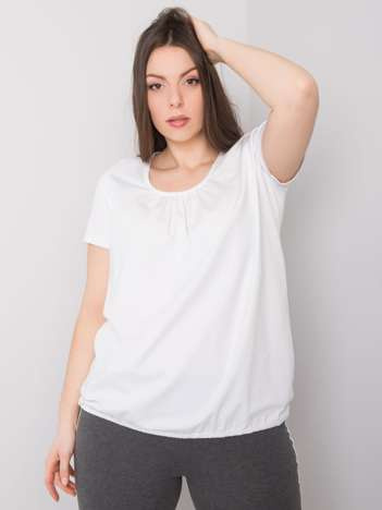 Weiße Bluse in Übergröße aus Baumwolle Celeste.