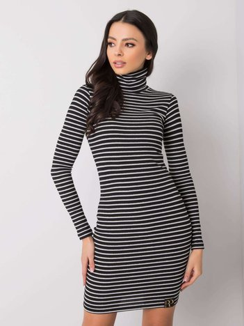 Schwarz-silbernes Kleid Marcella RUE PARIS.