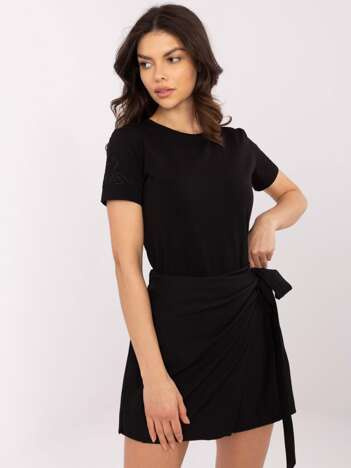Hurt Schwarzes Damen-T-Shirt in enger Passform.