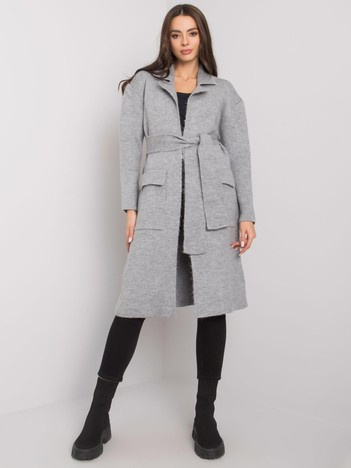 Grau Cardigan mit Bindung Cordie RUE PARIS.
