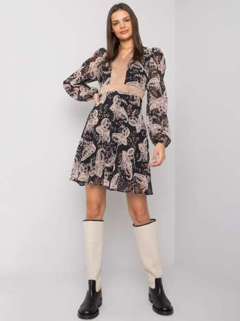 Schwarzes Damenkleid mit Mustern Lauderhill.