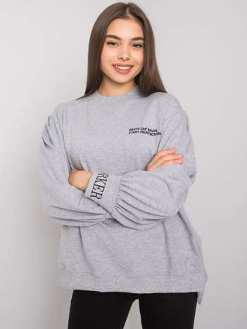 Graue Melange-Sweatshirt ohne Kapuze Laylin.