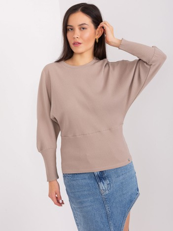 Hurt Dunkelbeige Batwing-Bluse BASIC FEEL GOOD
