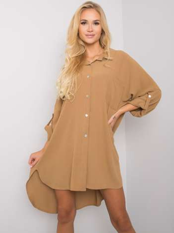 Dunkelbeige Oversize-Kleid Elaria.