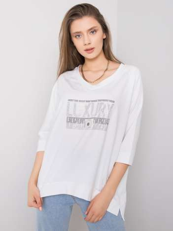 Weiße Bluse mit Applikation Tinsley.