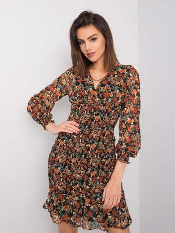 Schwarzes Kleid mit Drucken Quiesha RUE PARIS.