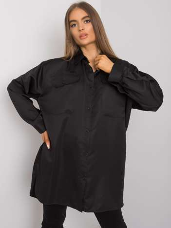 Schwarzes Oversize-Hemd Cathy.