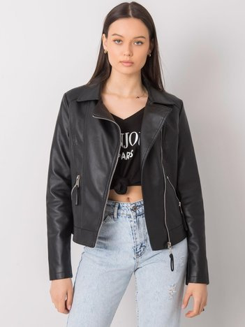 Schwarze Bikerjacke Adaliya.