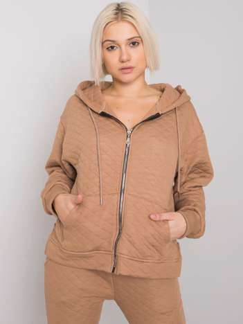 Kamel farbige Steppjacke mit Reißverschluss Arezzo.