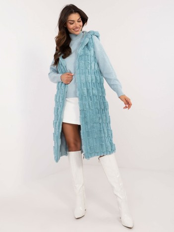 Großhandel Mint Damenweste aus Fake-Fur.