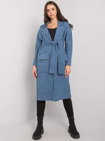Blauer Cardigan mit Bindung Cordie RUE PARIS.