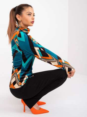 Meeres-orange Bluse aus Velours Biloxi.