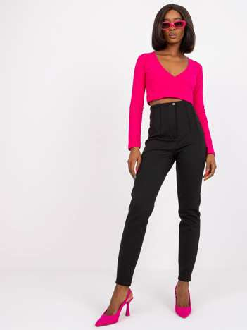 Schwarze Leggings mit hohem Bund Severina RUE PARIS.