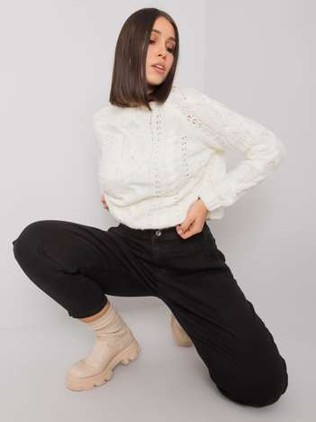 Schwarze gerade Jeans in Übergröße Johana.