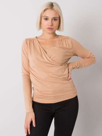 Beige Bluse mit langen Ärmeln Alicante.