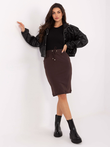 Schokoladenrock mit Schlitz hinten BASIC FEEL GOOD