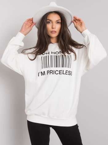 Ecru Sweatshirt mit Druck Basile.