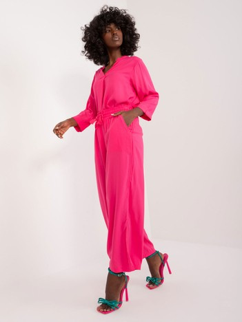 Hurt fuchsia Sommerhose Damen weit geschnitten SUBLEVEL.