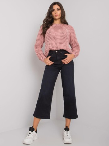 Schwarze Flare-Jeans mit hohem Bund Allerdale SUBLEVEL.
