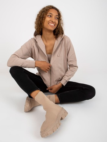 Online-Großhandel Beige Basic Baumwolljacke