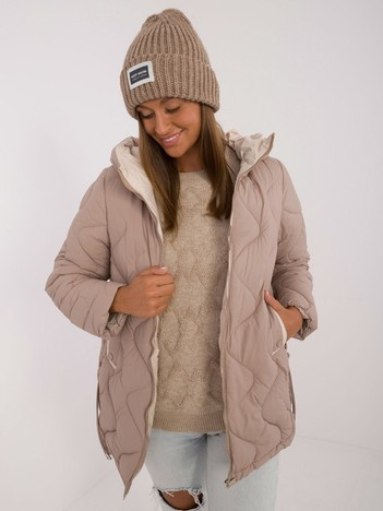 "Hurt Beige Übergangsjacke mit Taschen"