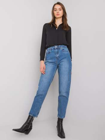 Blaue Mom-Jeans Castleton.