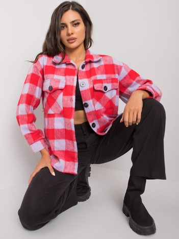Rot-lila karierte Bluse von Melany.