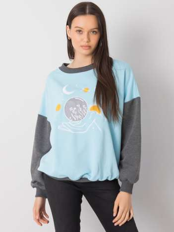 Blaue Sweatshirt ohne Kapuze Ramla.
