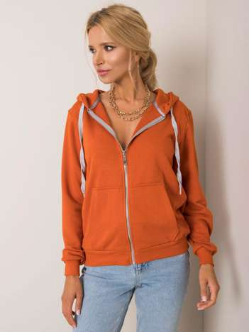 Dunkelorange Kapuzenpullover Linda.