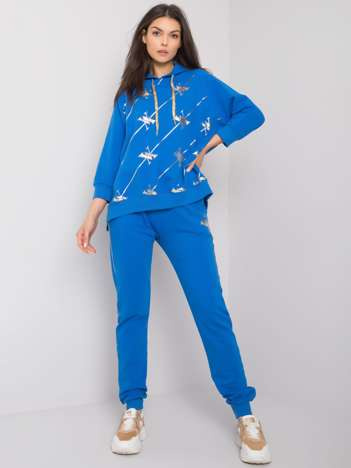 Dunkelblaues zweiteiliges Set mit Print Cliffton.