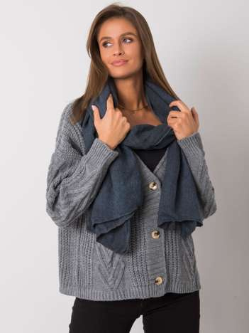 Dunkelblauer Strickschal.
