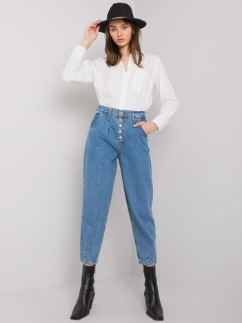 Blaue Mom-Jeans Cortona.