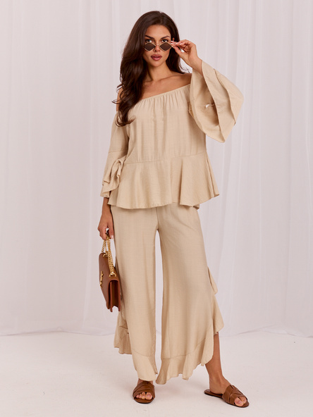 Beige Sommerset mit Rüschen RUE PARIS.