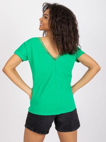 Grüne Bluse mit Rückenausschnitt Salma RUE PARIS.