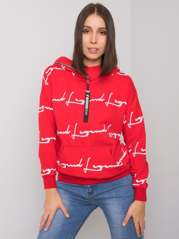 Rote Plus-Size-Jacke mit Tasche Jossy.