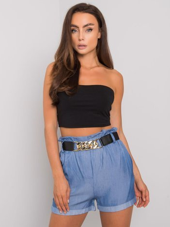 Blaue Shorts mit Gürtel von Marella.