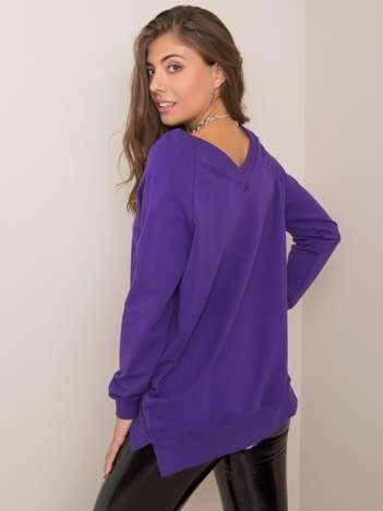 Dunkellila Sweatshirt Leila RUE PARIS.