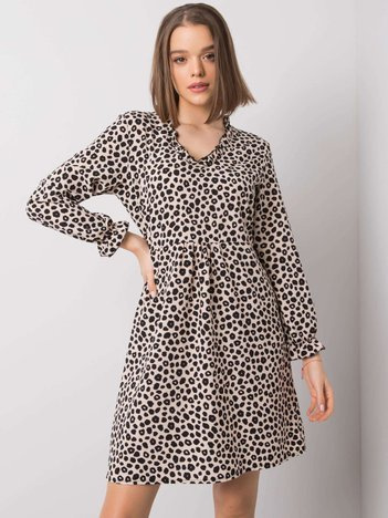Helle beigen Kleid Farrah RUE PARIS.
