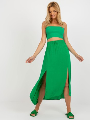 Hurt Green asymmetrical floral skirt RUE PARIS.